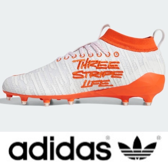 Adidas Adizero football cleats in Orange/ White NWT❤️ - Picture 1 of 8